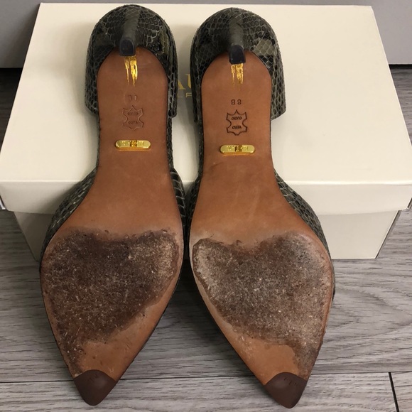 Ralph Lauren Kacey Belly Cut Maring Heels - 8B - Picture 3 of 4